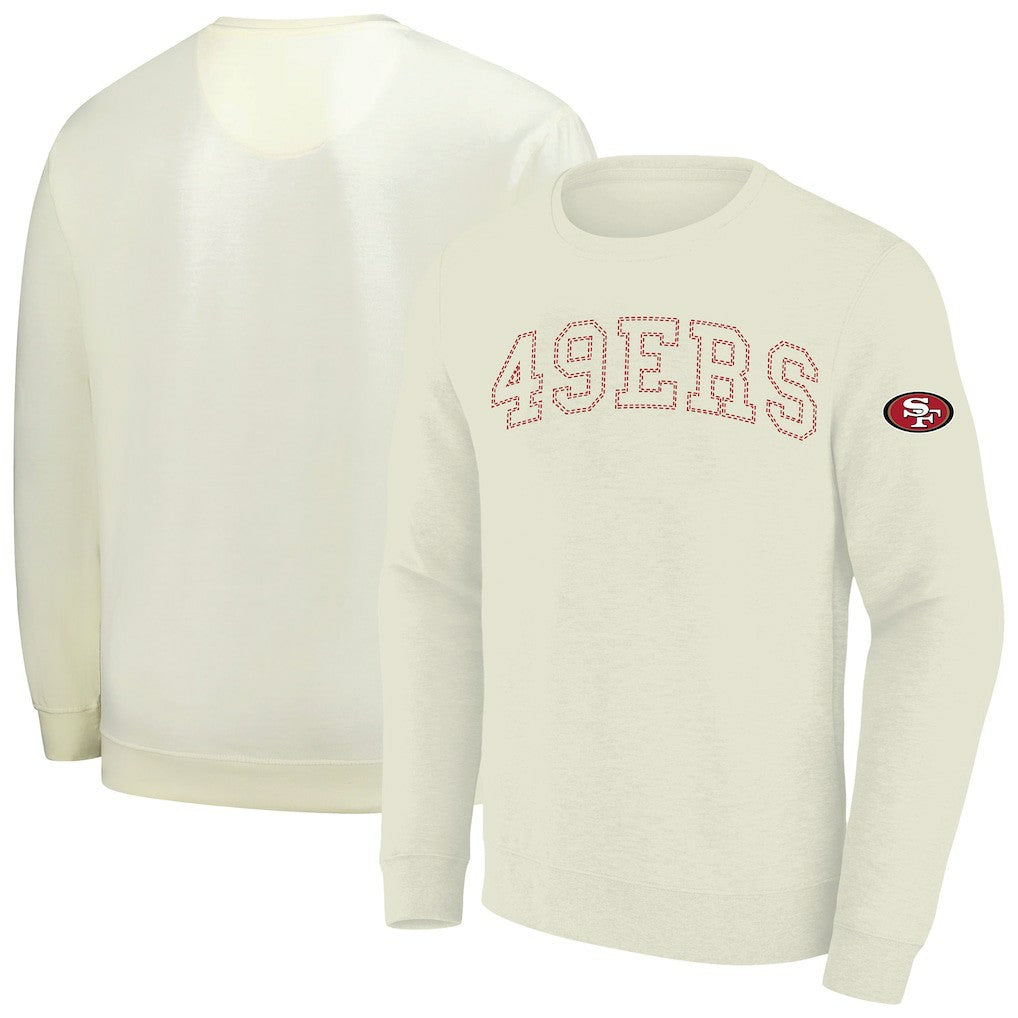 San Francisco 49ers Profile Big & Tall Fleece Sweatshirt Cream | NFL