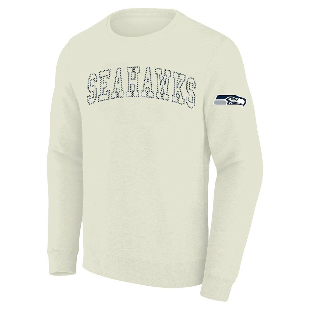 Seattle Seahawks Profile Big & Tall Fleece Sweatshirt Cream | NFL
