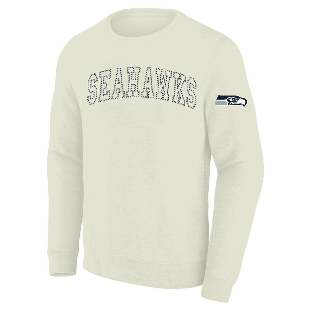 Seattle Seahawks Profile Big & Tall Fleece Sweatshirt Cream | NFL