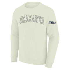 Seattle Seahawks Profile Big & Tall Fleece Sweatshirt Cream | NFL
