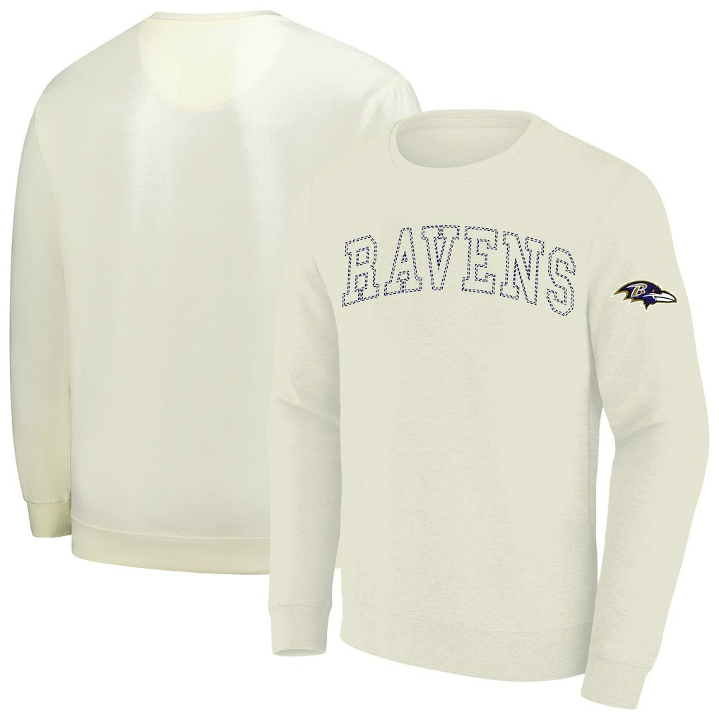 Baltimore Ravens Profile Big & Tall Fleece Sweatshirt Cream | NFL