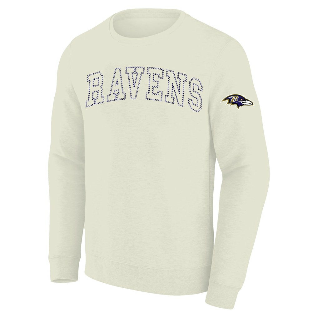 Baltimore Ravens Profile Big & Tall Fleece Sweatshirt Cream | NFL