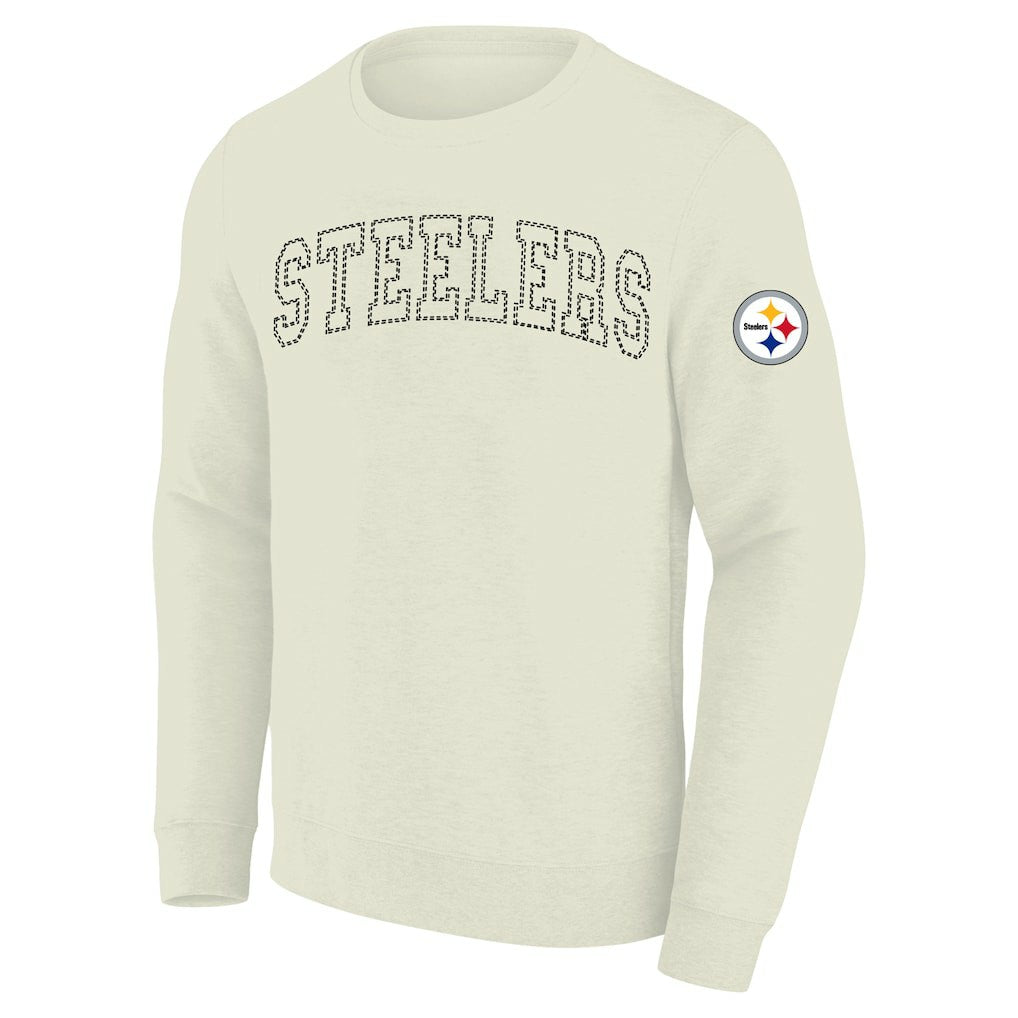 Pittsburgh Steelers Profile Big & Tall Fleece Sweatshirt Cream | NFL