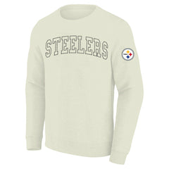 Pittsburgh Steelers Profile Big & Tall Fleece Sweatshirt Cream | NFL
