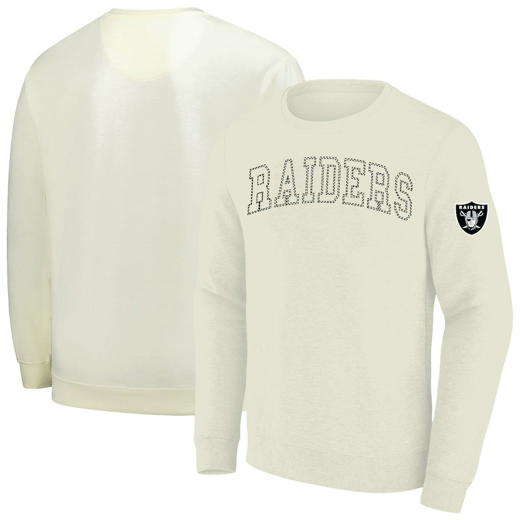 Las Vegas Raiders Profile Big & Tall Fleece Sweatshirt Cream | NFL