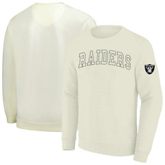 Las Vegas Raiders Profile Big & Tall Fleece Sweatshirt Cream | NFL