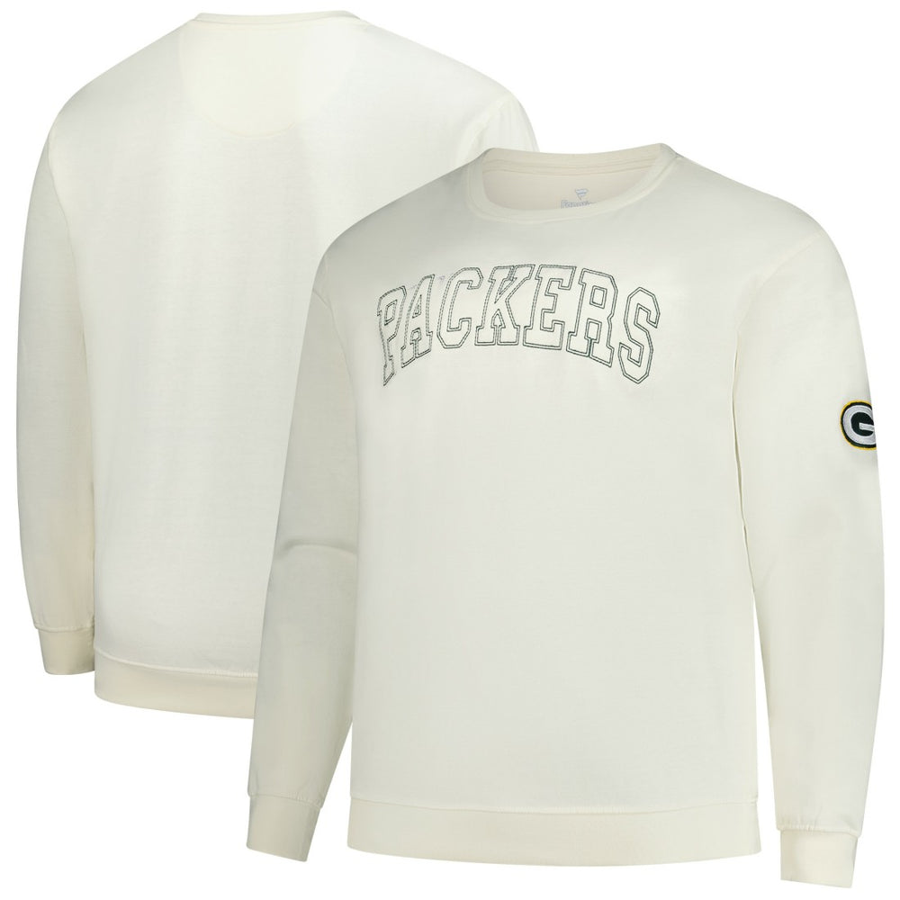Green Bay Packers Profile Big & Tall Fleece Sweatshirt Cream | NFL