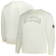 Green Bay Packers Profile Big & Tall Fleece Sweatshirt Cream | NFL