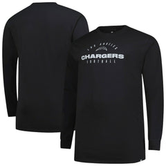 Los Angeles Chargers Big & Tall Coverage Scheme Long Sleeve T-Shirt Black | Fanatics