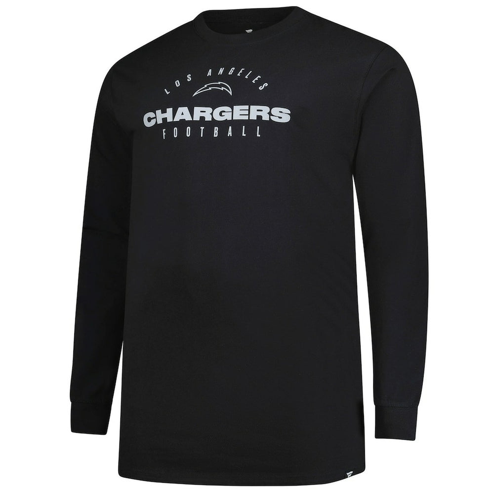 Los Angeles Chargers Big & Tall Coverage Scheme Long Sleeve T-Shirt Black | Fanatics