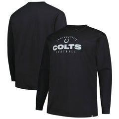 Indianapolis Colts Big & Tall Coverage Scheme Long Sleeve T-Shirt Black | Fanatics