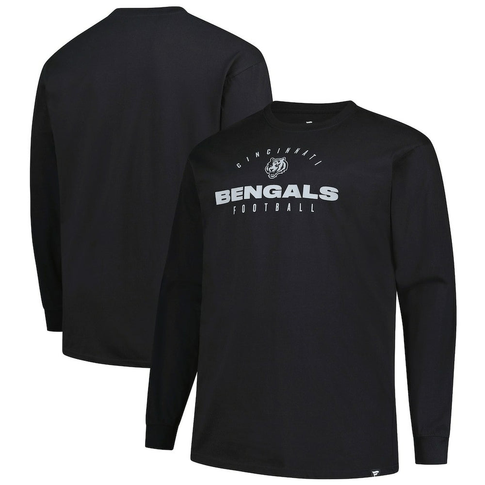 Cincinnati Bengals Big & Tall Coverage Scheme Long Sleeve T-Shirt Black | Fanatics
