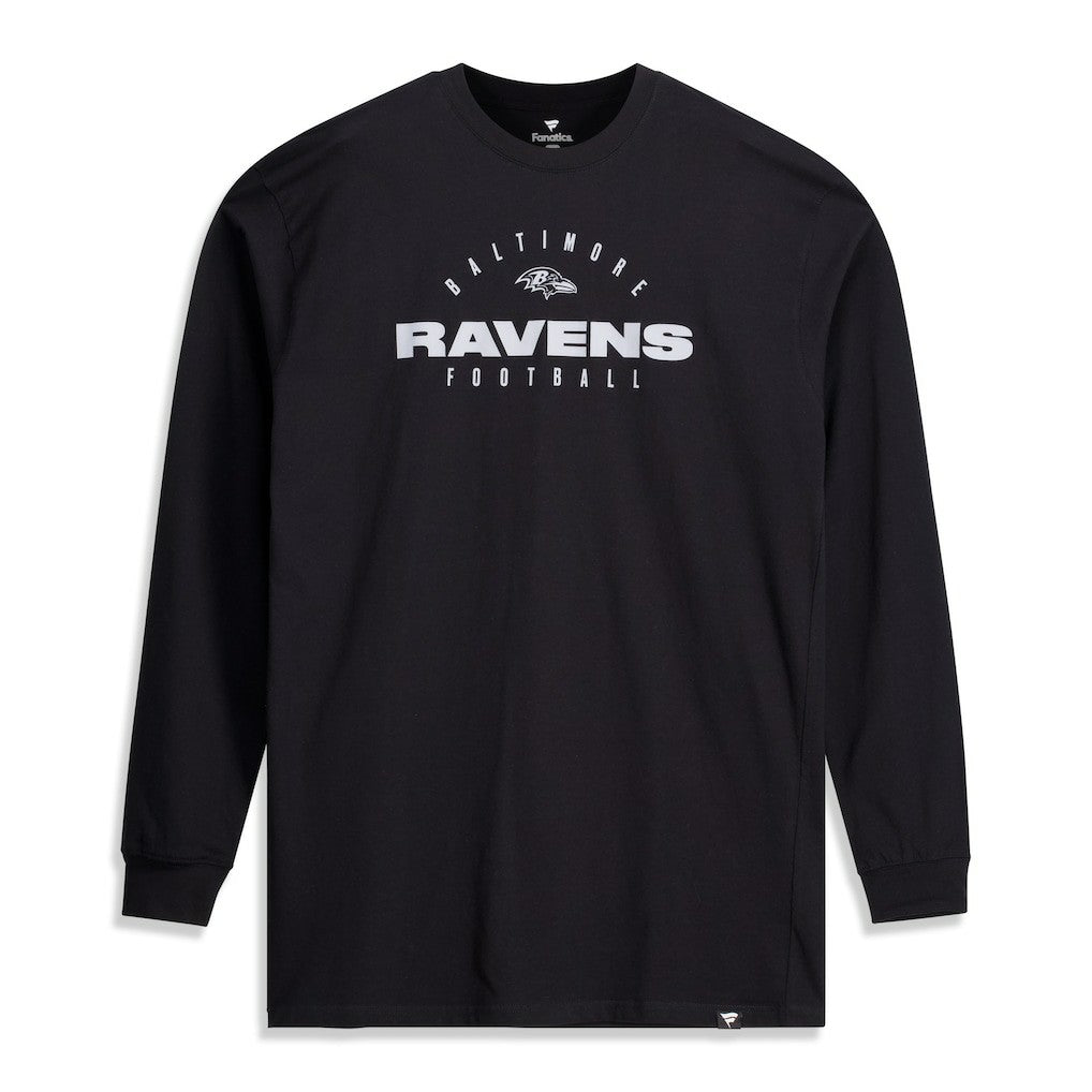 Baltimore Ravens Big & Tall Coverage Scheme Long Sleeve T-Shirt Black | Fanatics