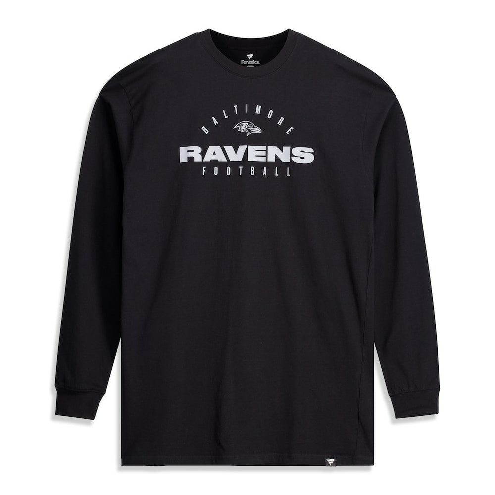 Baltimore Ravens Big & Tall Coverage Scheme Long Sleeve T-Shirt Black | Fanatics