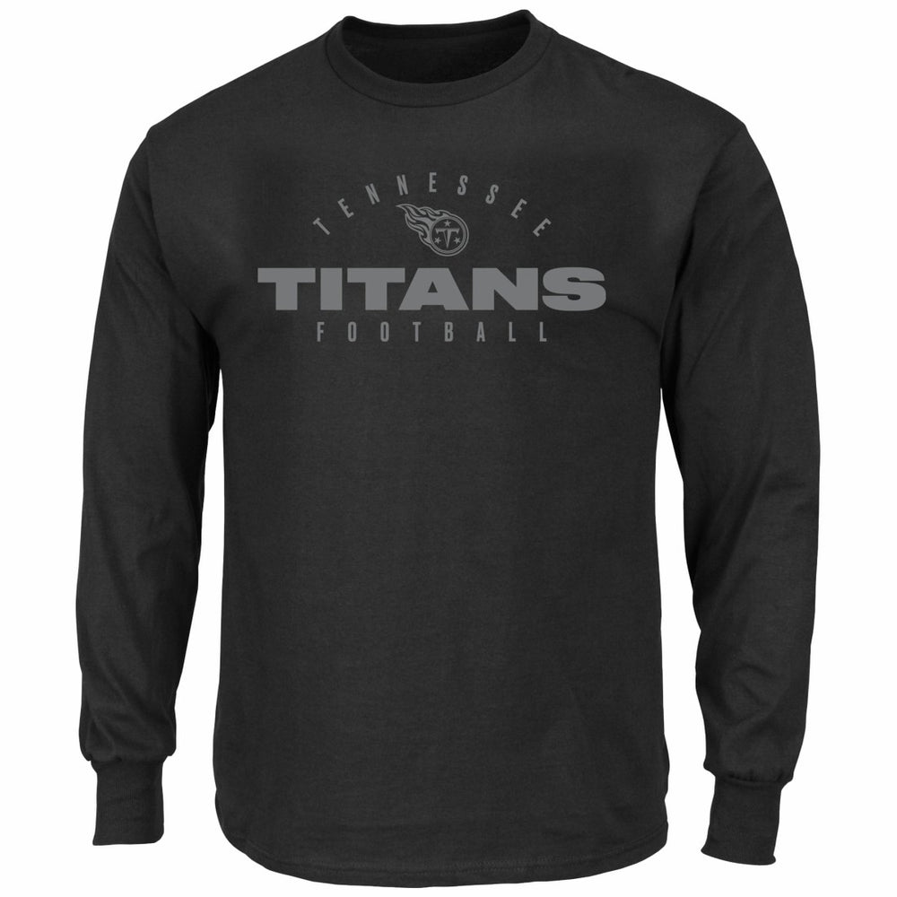 Tennessee Titans Big & Tall Coverage Scheme Long Sleeve T-Shirt Black | Fanatics