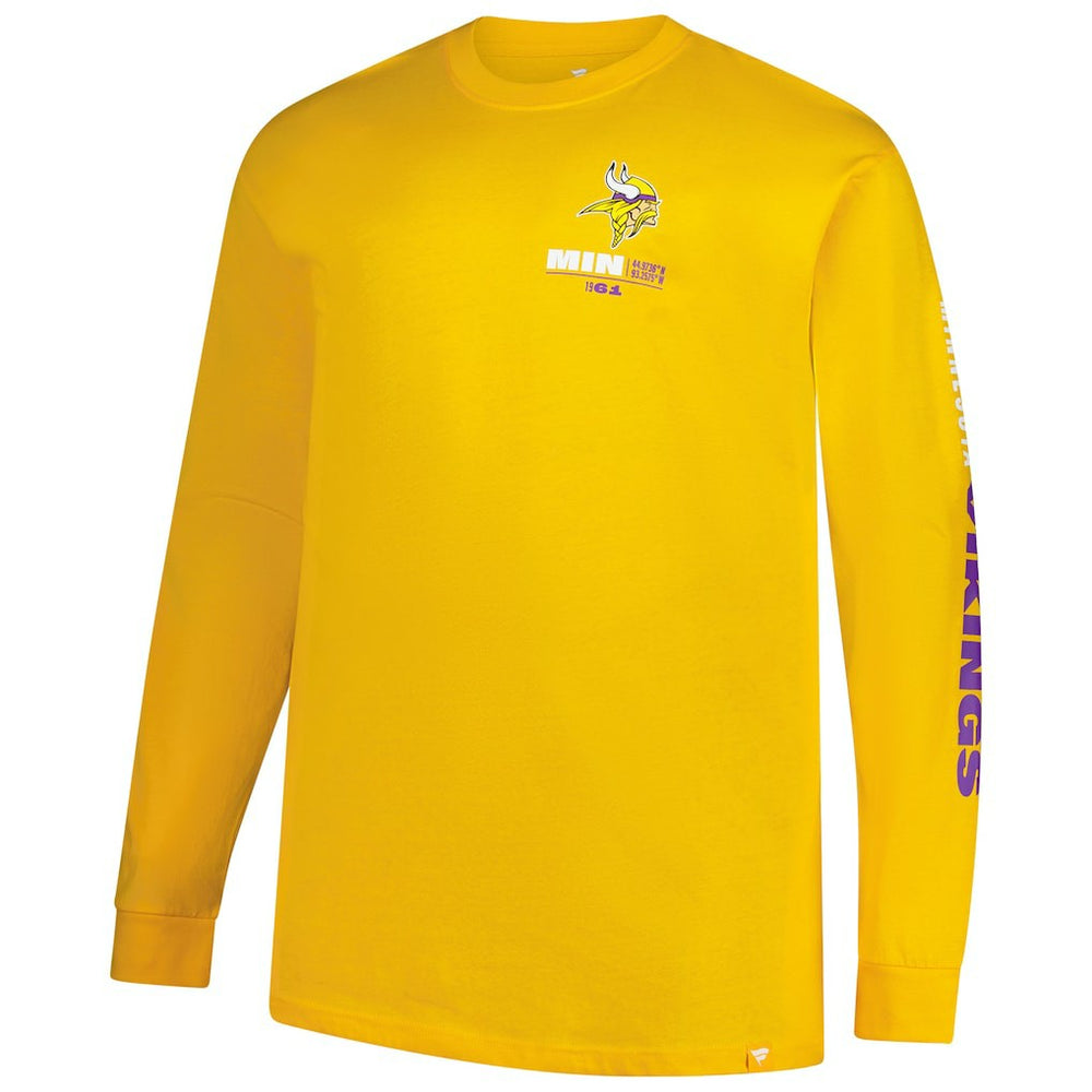 Minnesota Vikings Big & Tall Clock Management Legacy Long Sleeve T-Shirt Gold | Fanatics