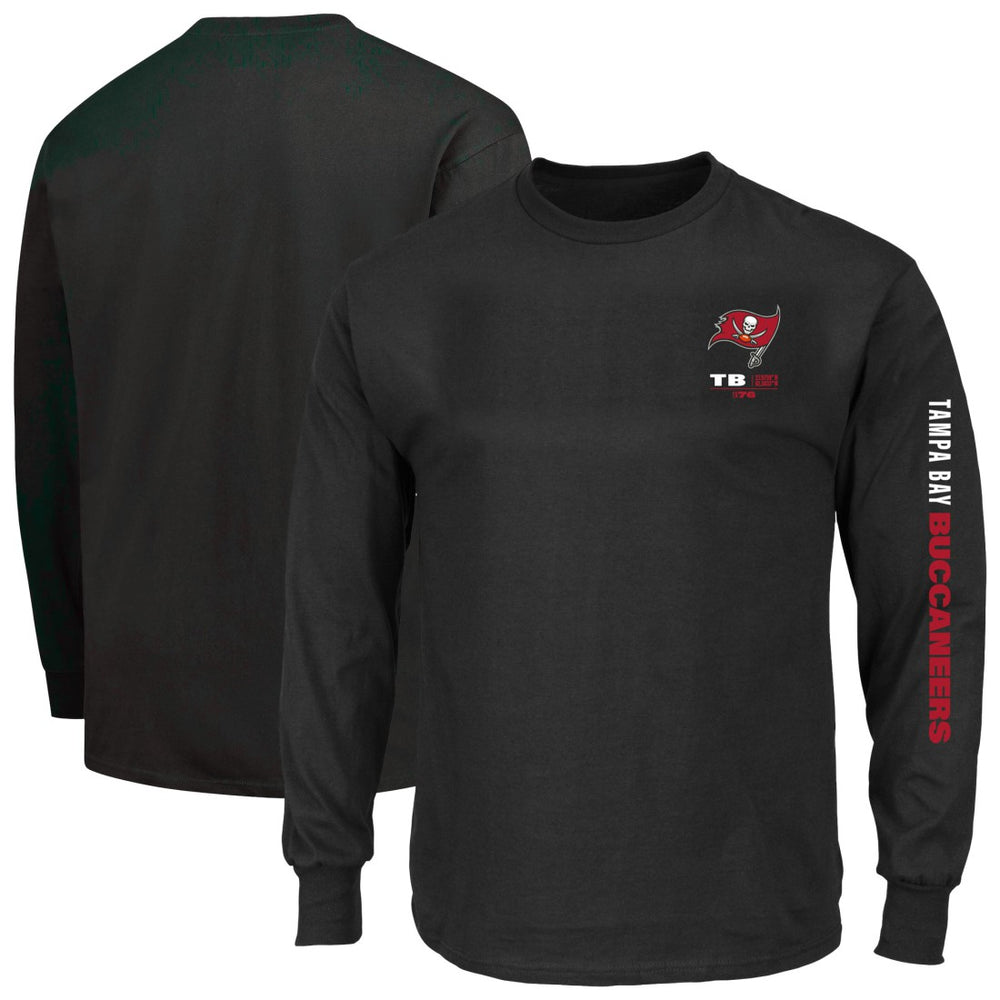 Tampa Bay Buccaneers Big & Tall Clock Management Legacy Long Sleeve T-Shirt Black | Fanatics