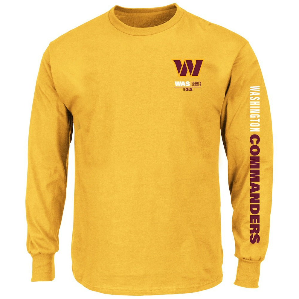 Washington Commanders Big & Tall Clock Management Legacy Long Sleeve T-Shirt Gold | Fanatics