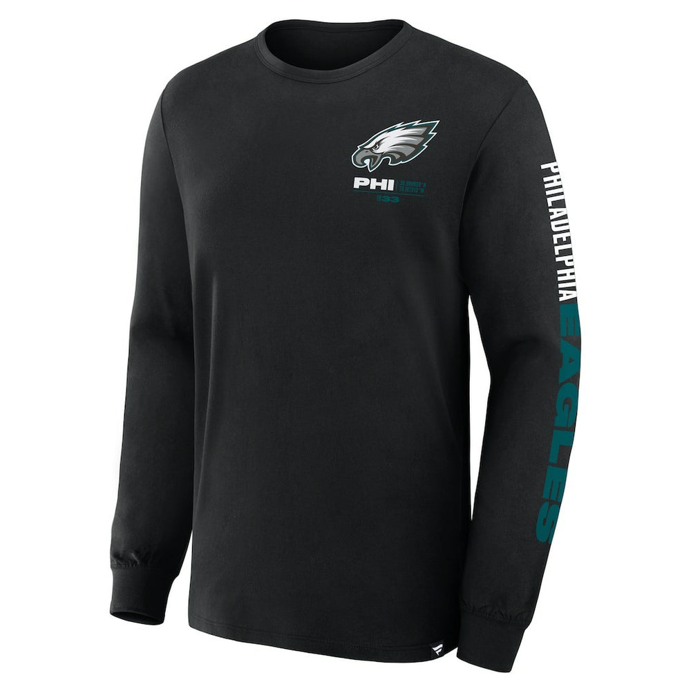Philadelphia Eagles Big & Tall Clock Management Legacy Long Sleeve T-Shirt Black | Fanatics