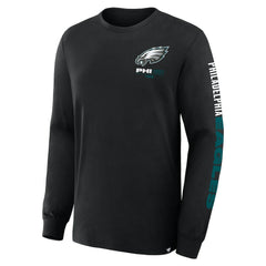 Philadelphia Eagles Big & Tall Clock Management Legacy Long Sleeve T-Shirt Black | Fanatics