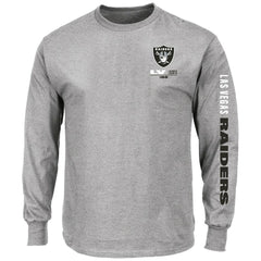 Las Vegas Raiders Big & Tall Clock Management Legacy Long Sleeve T-Shirt Heather Gray | Fanatics