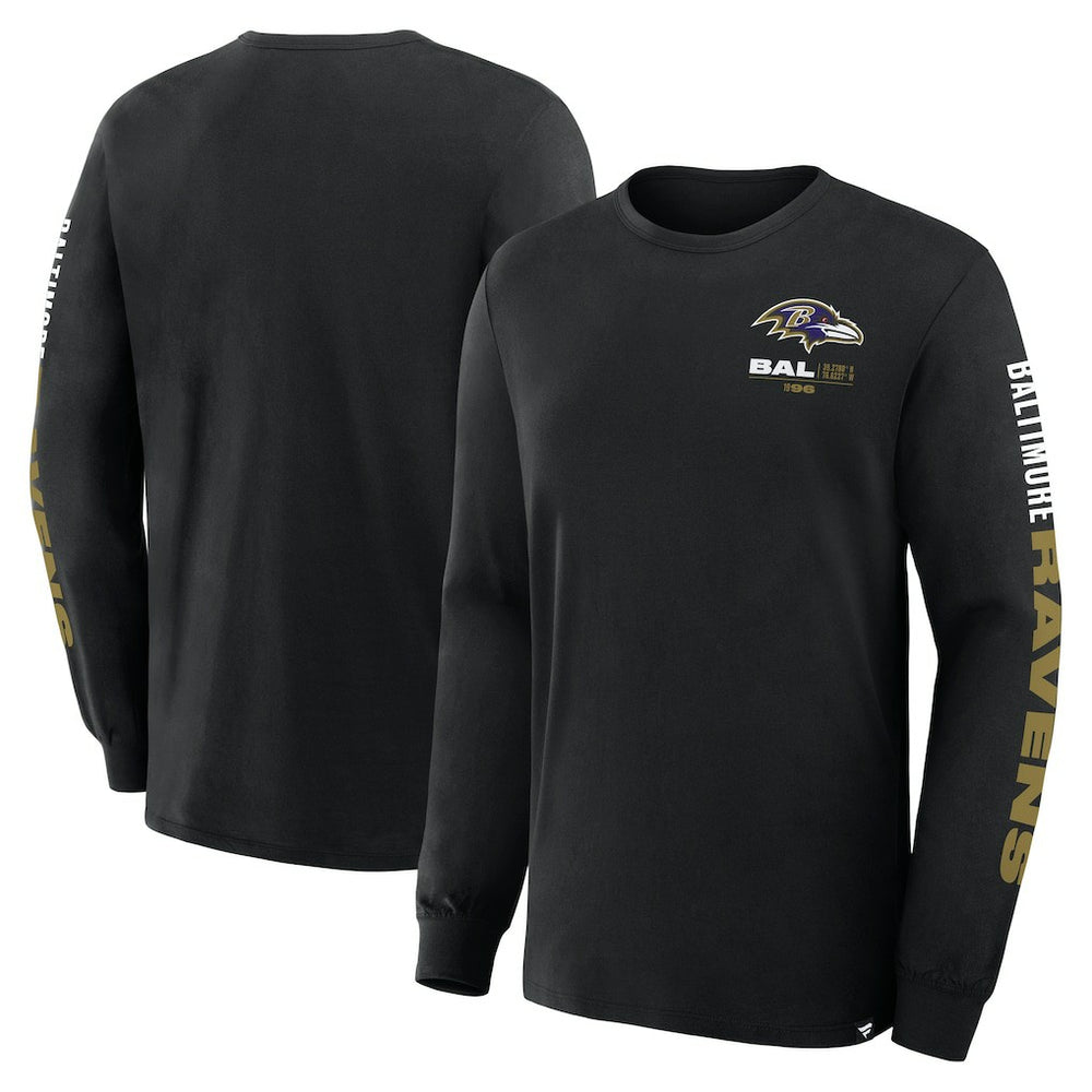 Baltimore Ravens Big & Tall Clock Management Legacy Long Sleeve T-Shirt Black | Fanatics