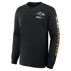 Baltimore Ravens Big & Tall Clock Management Legacy Long Sleeve T-Shirt Black | Fanatics