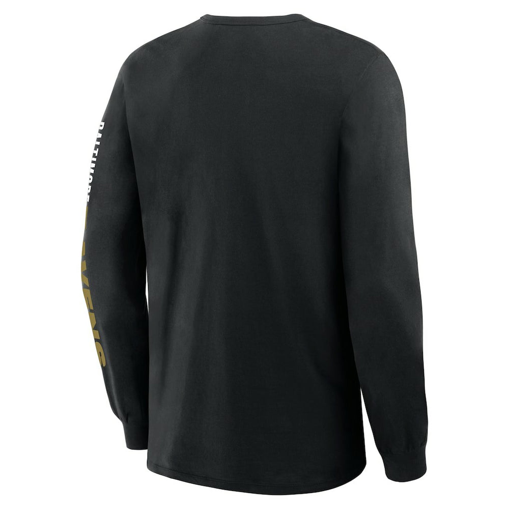 Baltimore Ravens Big & Tall Clock Management Legacy Long Sleeve T-Shirt Black | Fanatics