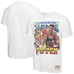 Scottie Pippen Chicago Bulls Hardwood Classics Commemorative Player Collage T-Shirt White - NBA