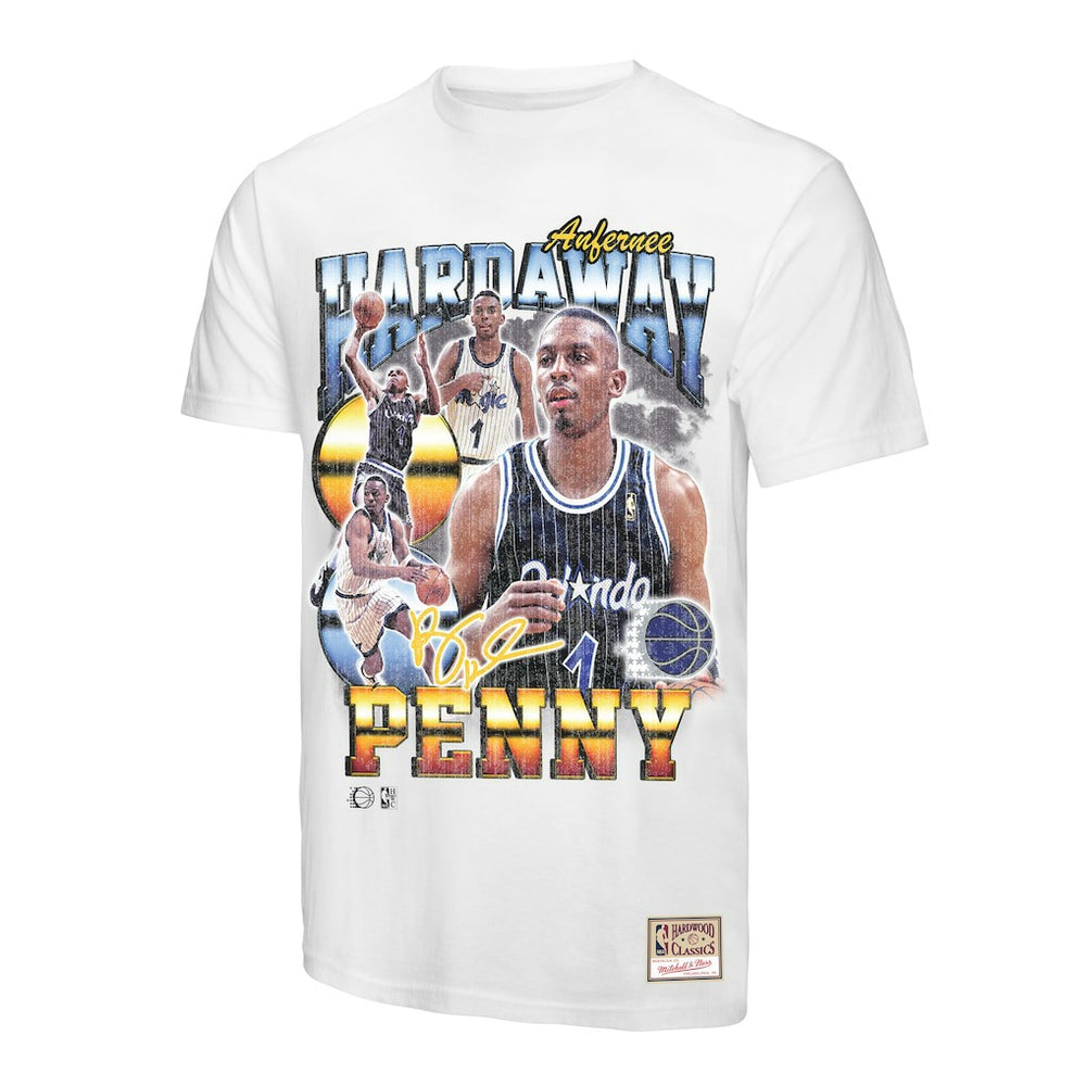 Penny Hardaway Orlando Magic Hardwood Classics Commemorative Player Collage T-Shirt White - NBA