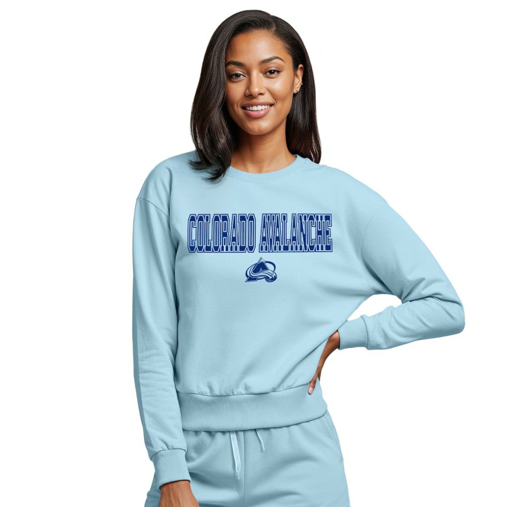Colorado Avalanche Concepts Sport Women's Tonal Pullover Sweatshirt - Light Blue - NHL