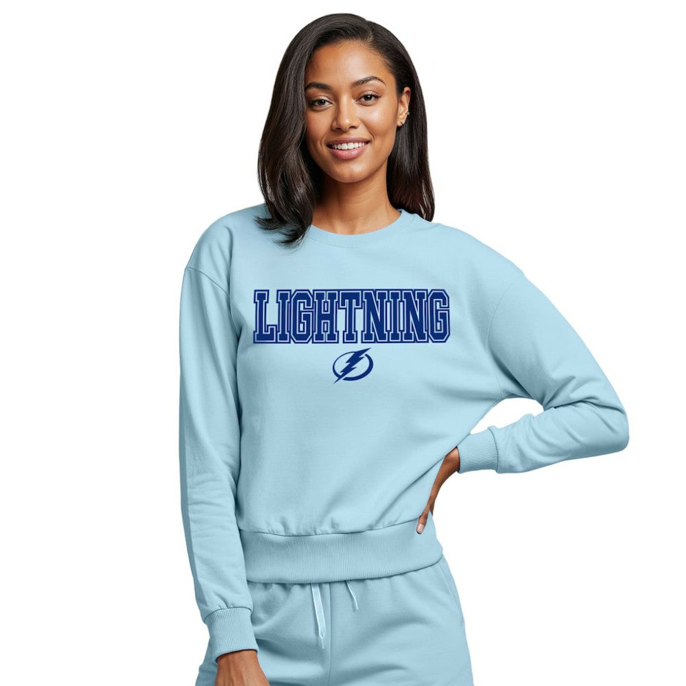 Tampa Bay Lightning Concepts Sport Women's Tonal Pullover Sweatshirt - Light Blue - NHL
