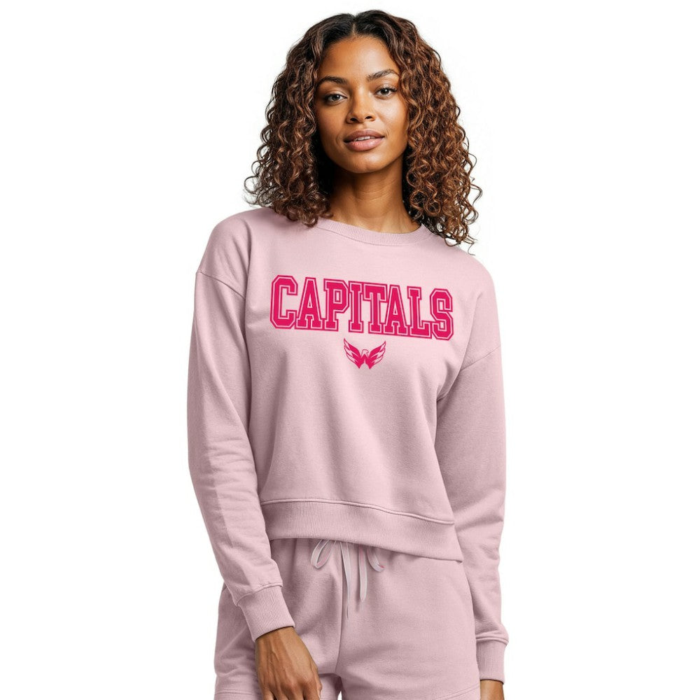 Washington Capitals Concepts Sport Women's Tonal Pullover Sweatshirt - Pink - NHL