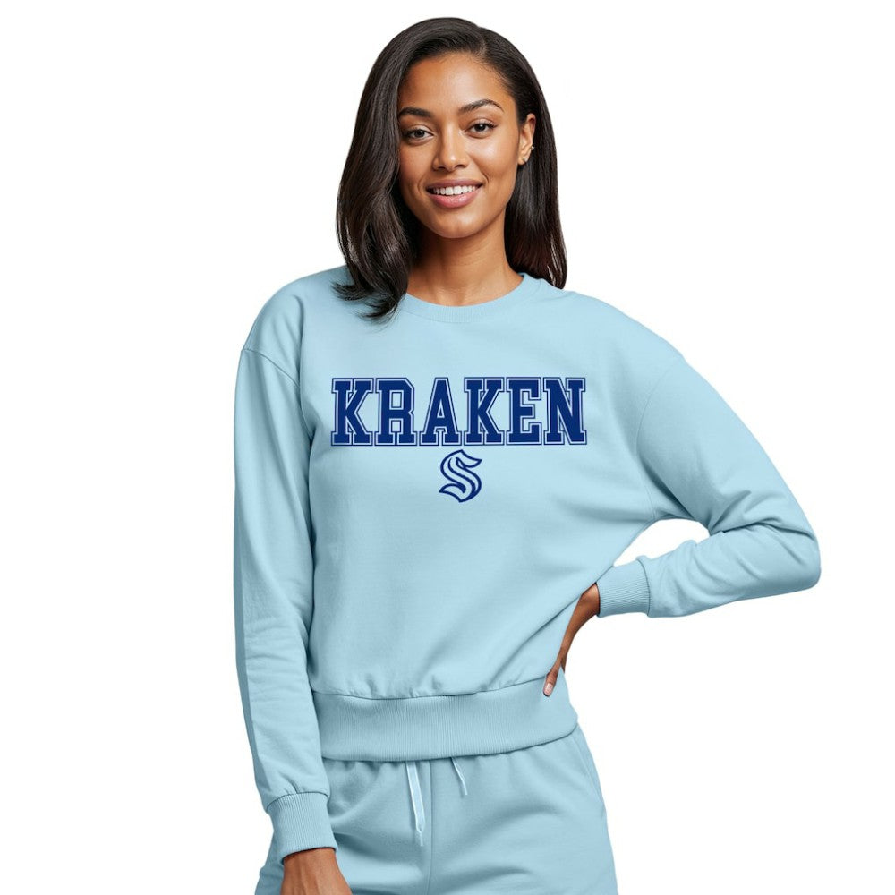Seattle Kraken Concepts Sport Women's Tonal Pullover Sweatshirt - Light Blue - NHL