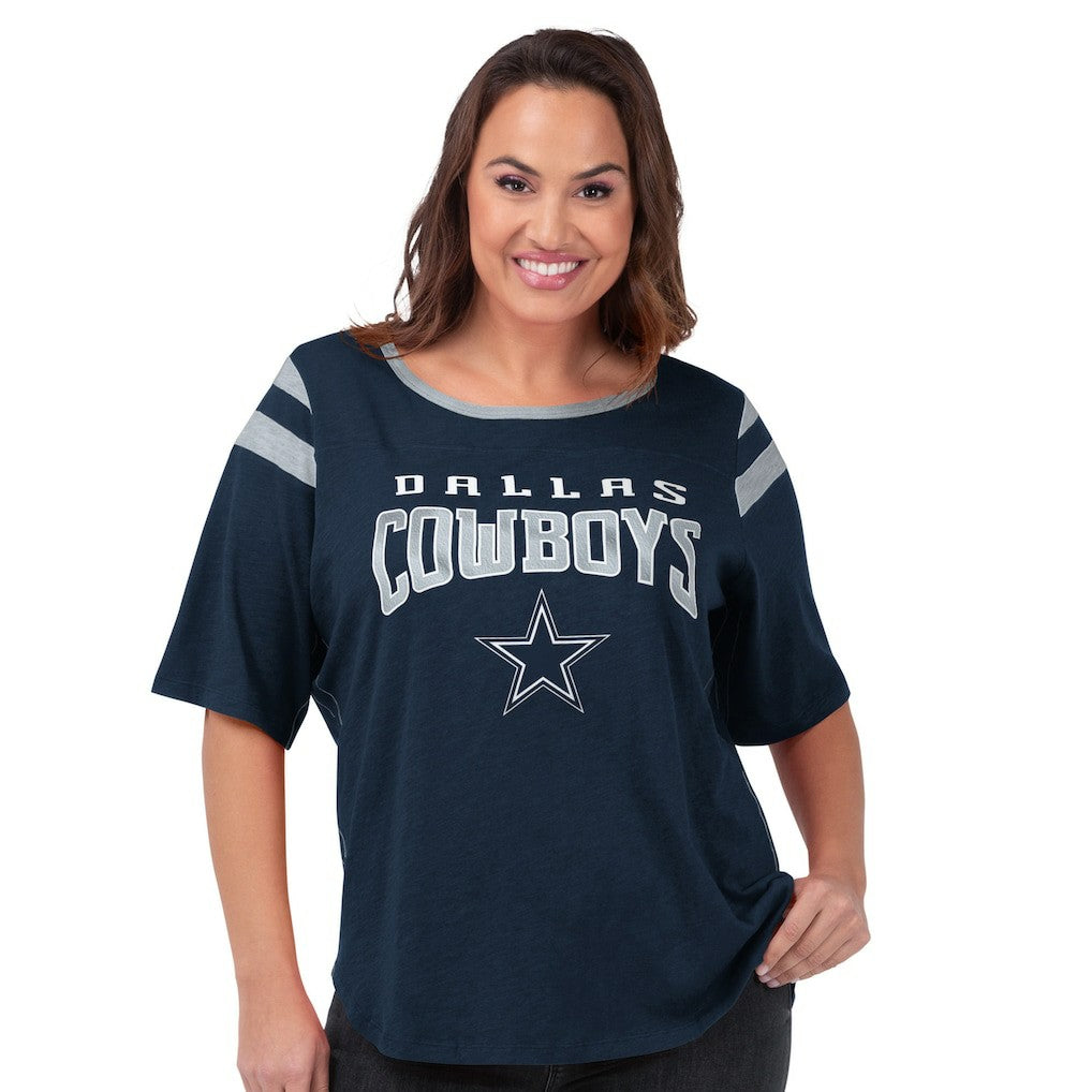 Dallas Cowboys G-III 4Her by Carl Banks Women's Plus Size Linebacker T-Shirt Navy | NFL