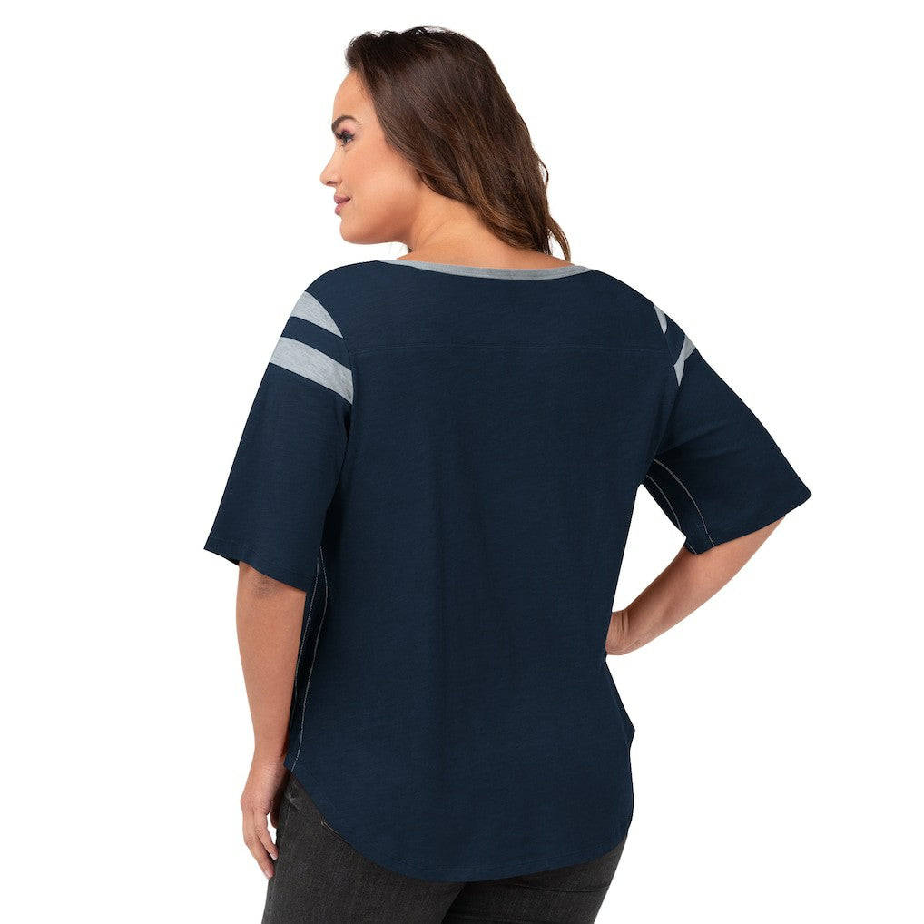 Dallas Cowboys G-III 4Her by Carl Banks Women's Plus Size Linebacker T-Shirt Navy | NFL