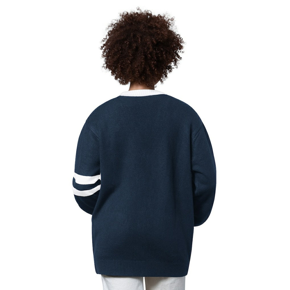 Dallas Cowboys Starter Women's Back Shot Button-Up Cardigan Navy | NFL