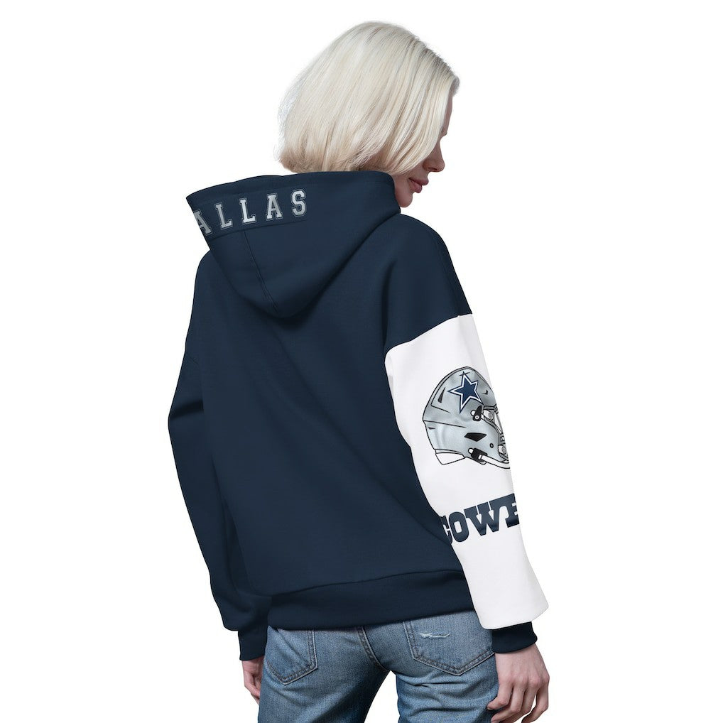 Dallas Cowboys Starter Women's 4th Down Full-Zip Hoodie Navy | NFL