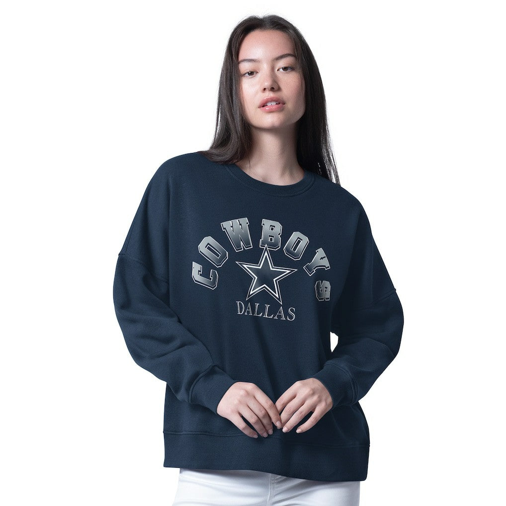 Dallas Cowboys G-III 4Her by Carl Banks Women's Oversized Feud Sweatshirt Navy | NFL