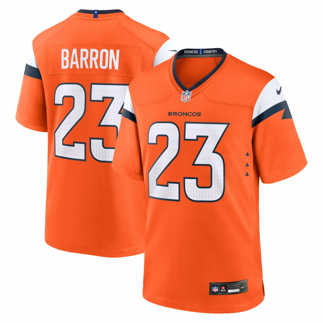 Jahdae Barron Denver Broncos 2025 NFL Draft First Round Pick Game Jersey Orange | Nike for Sale