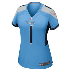 Cameron Ward Tennessee Titans Women's 2025 NFL Draft First Round Pick Game Jersey Light Blue | Nike for Sale