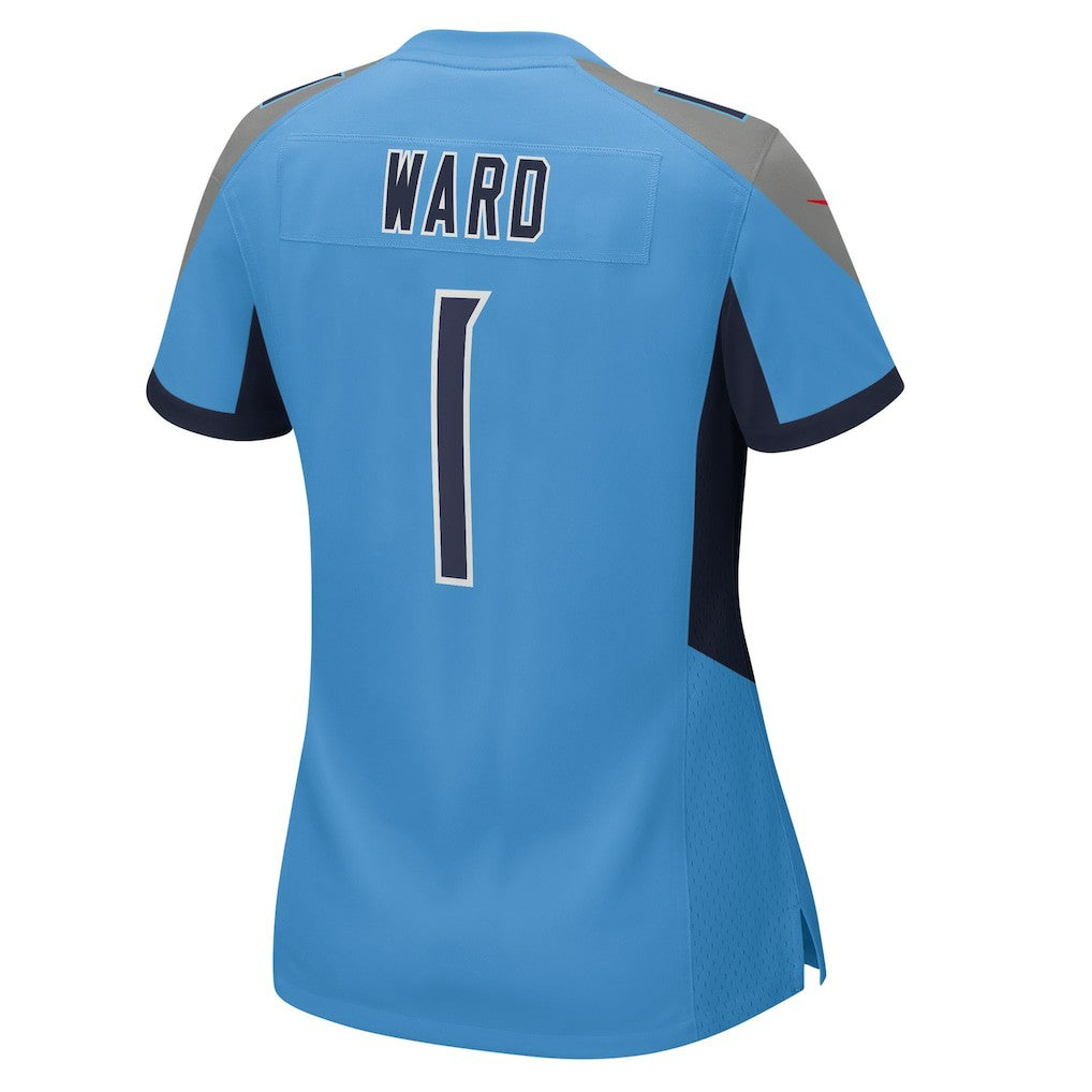 Cameron Ward Tennessee Titans Women's 2025 NFL Draft First Round Pick Game Jersey Light Blue | Nike for Sale