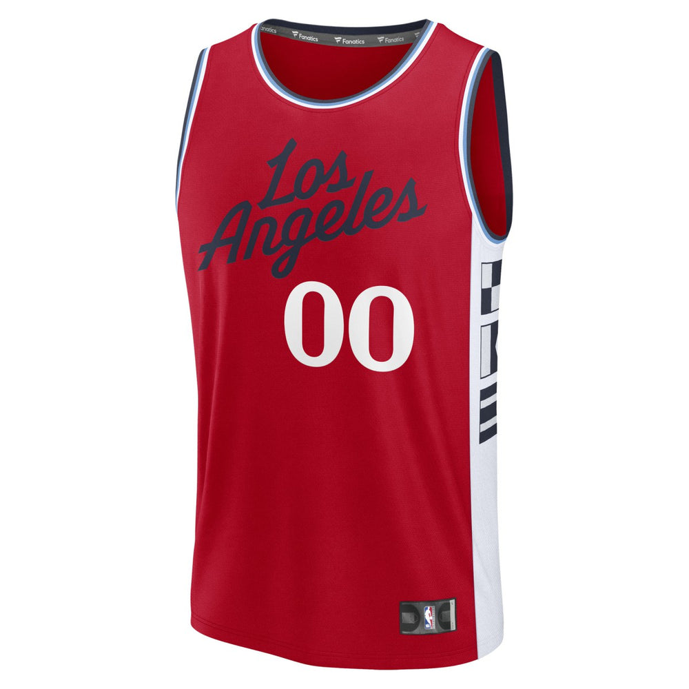 LA Clippers Fast Break Custom Jersey Statement Edition Red - NBA