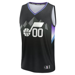 Utah Jazz Fast Break Custom Jersey Statement Edition Black - NBA