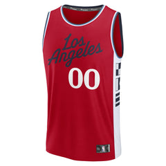 LA Clippers Youth Fast Break Custom Replica Jersey Red Statement Edition - NBA