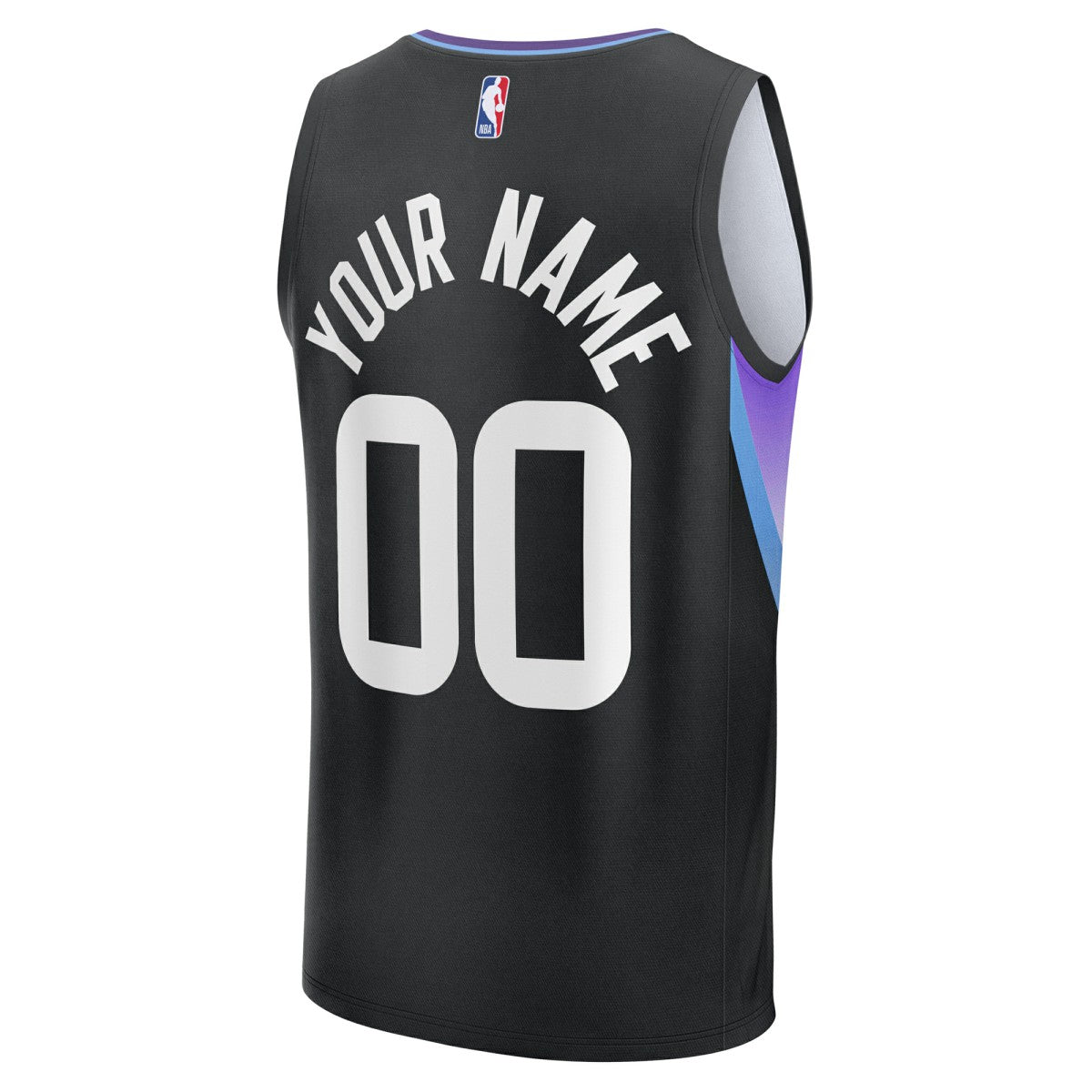 Utah Jazz Youth Fast Break Custom Replica Jersey Black Statement Edition - NBA