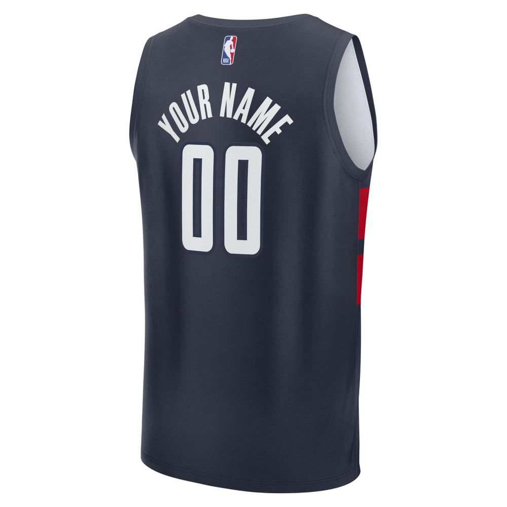 Washington Wizards Youth Fast Break Custom Replica Jersey Navy Statement Edition - NBA