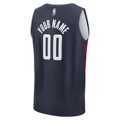 Washington Wizards Youth Fast Break Custom Replica Jersey Navy Statement Edition - NBA