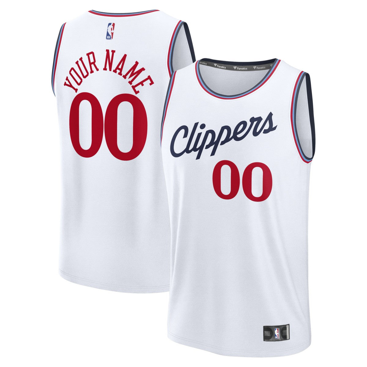 LA Clippers Fast Break Custom Jersey Association Edition White - NBA