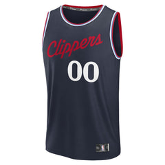 LA Clippers Fast Break Custom Jersey Icon Edition Navy - NBA